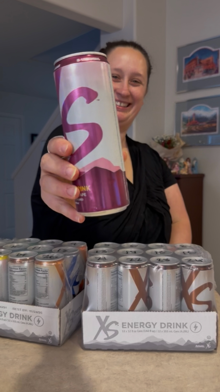 Annabrodea holding cute canned drink while smiling