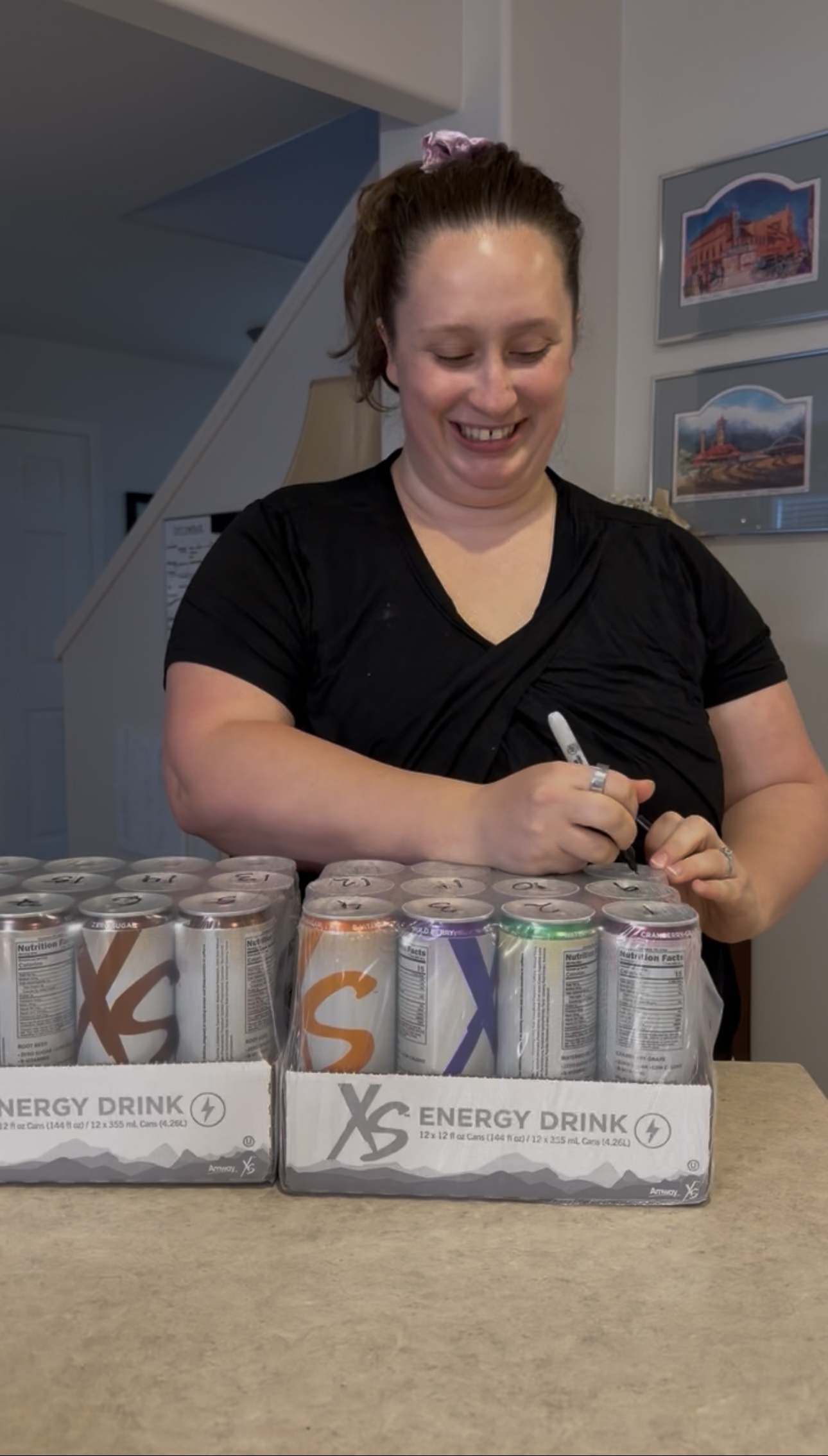 Annabrodea's homemade XS Energy advent calendar display